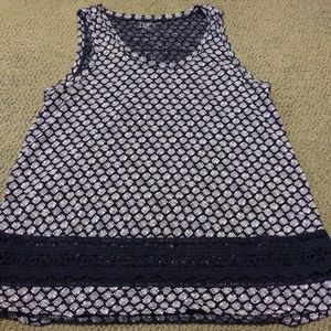 Loft blue-pattern tank top.